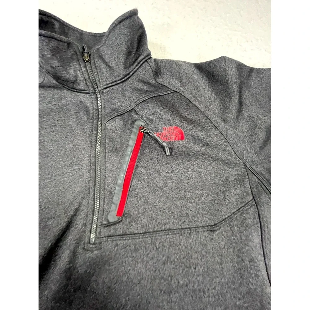 The North Face Never Stop Exploring Sweatshirt Mens Medium Charcoal Gray 1/4 Zip